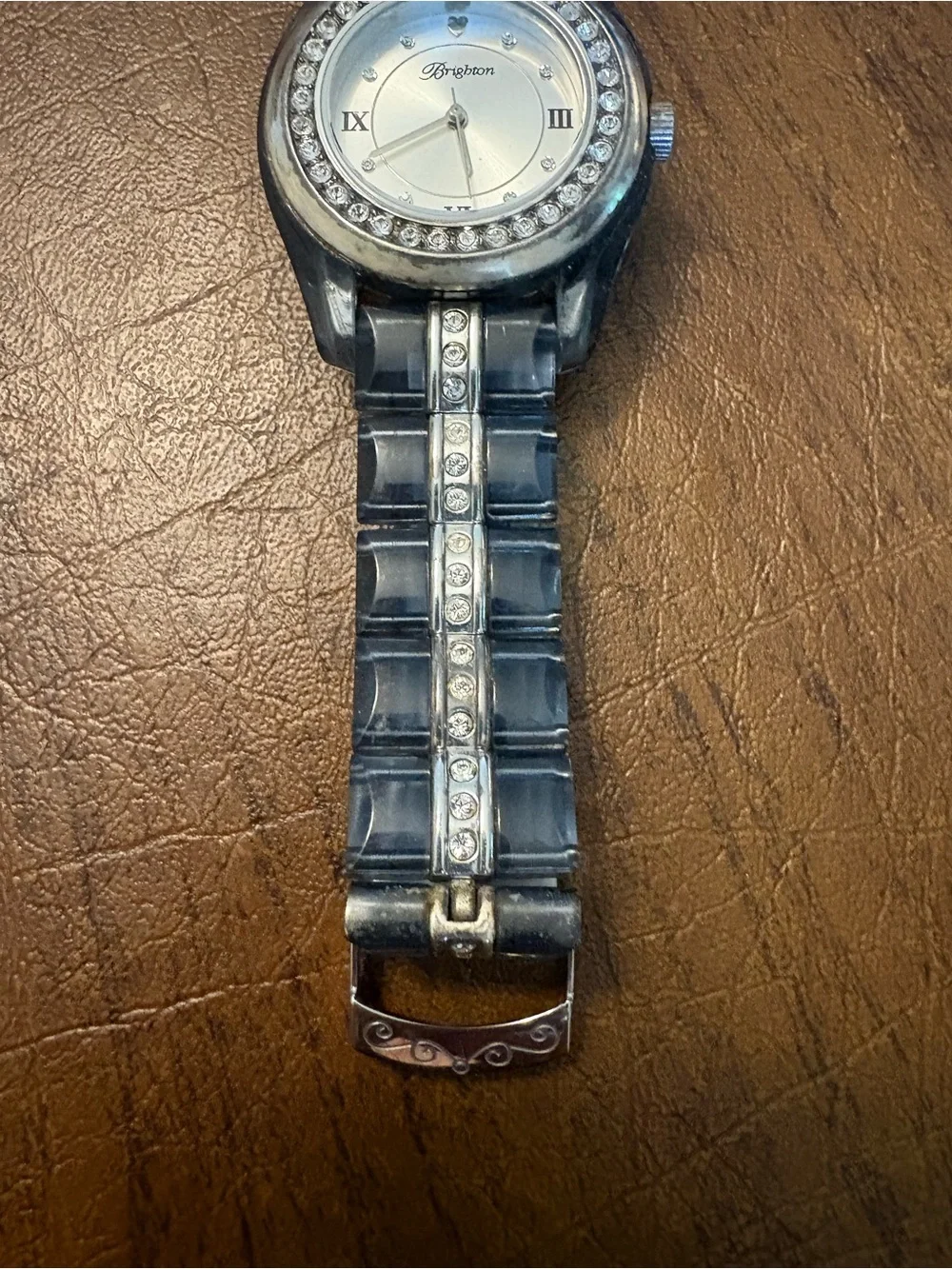 Brighton Silver Crystal Accent Women's Watch. Needs new battery